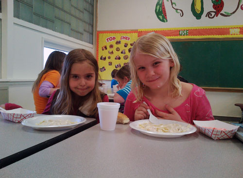 Dinner is being served at the Club